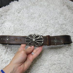 Bed Stu Lily Studded Belt w/ Silver Buckle